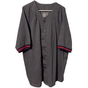 Authentic Liberty Blues Gray Denim Goods Short Sleeve Button Down Shirt 2XL Tall